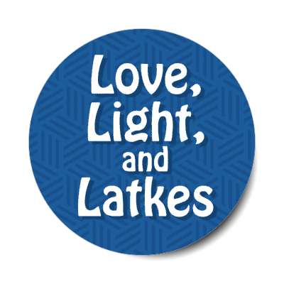 love light and latkes stickers, magnet