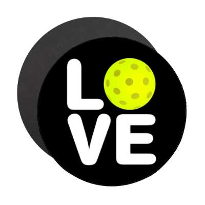 love pickleball black stickers, magnet