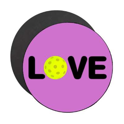 love pickleball purple stickers, magnet