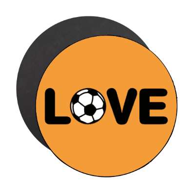 love soccer soccerball stickers, magnet