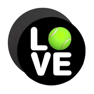 love tennis ball stacked stickers, magnet
