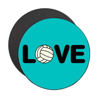 love volleyball sports ball stickers, magnet