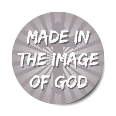 made in the image of god cross light rays stickers, magnet