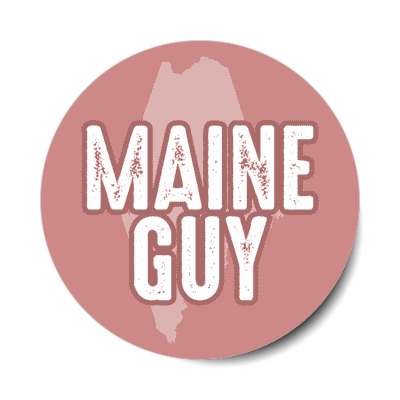 maine guy us state shape stickers, magnet