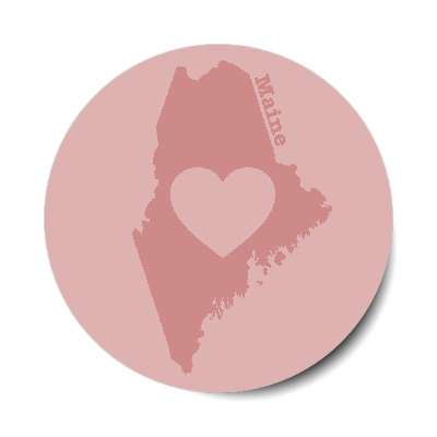 maine state heart silhouette stickers, magnet