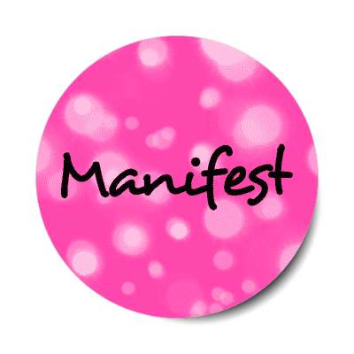 manifest mindful stickers, magnet