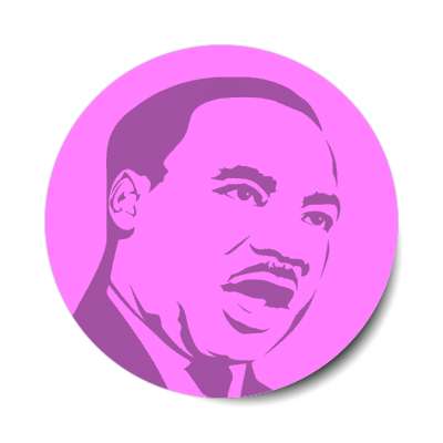 martin luther king jr line art bright magenta stickers, magnet