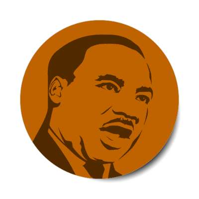 martin luther king jr line art brown stickers, magnet