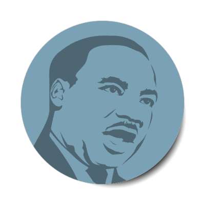 martin luther king jr line art powder blue stickers, magnet