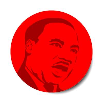 martin luther king jr line art red stickers, magnet