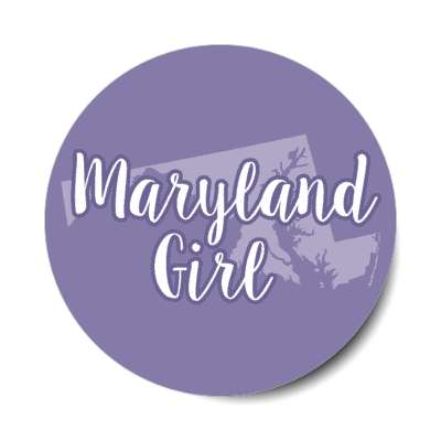 maryland girl us state shape stickers, magnet