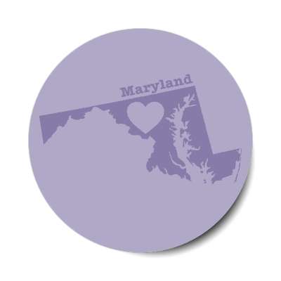 maryland state heart silhouette stickers, magnet