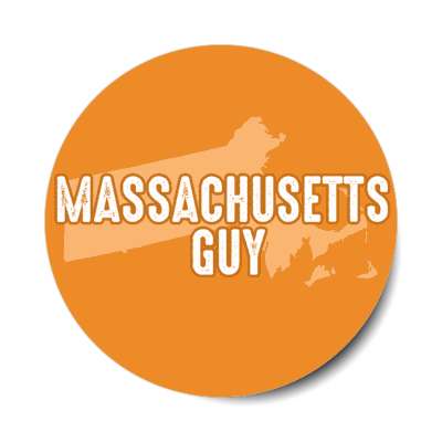 massachusetts guy us state shape stickers, magnet