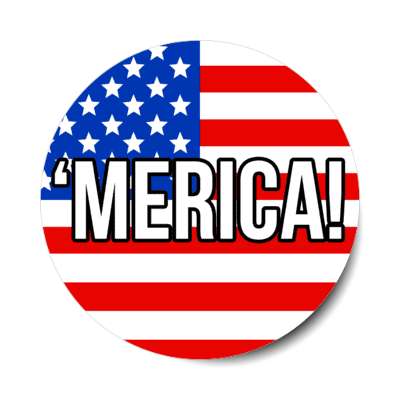merica america shorthand us flag patriotic stars stripes stickers, magnet