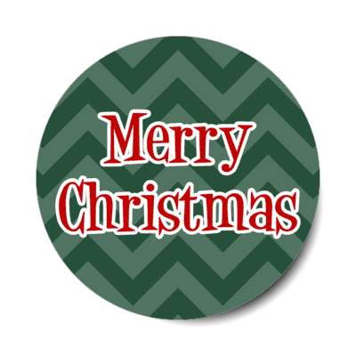 merry christmas retro chevron red green stickers, magnet