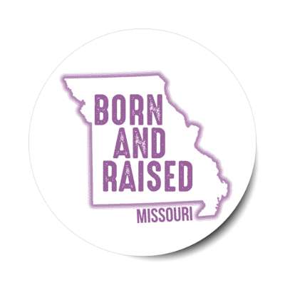 missouri born and raised state outline stickers, magnet