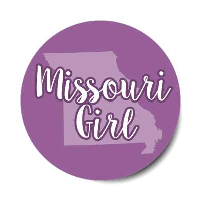 missouri girl us state shape stickers, magnet