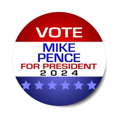 modern vote mike pence for president 2024 stars stickers, magnet