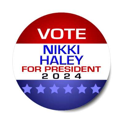 modern vote nikki haley for president 2024 stars stickers, magnet