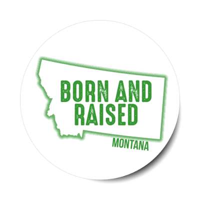 montana born and raised state outline stickers, magnet