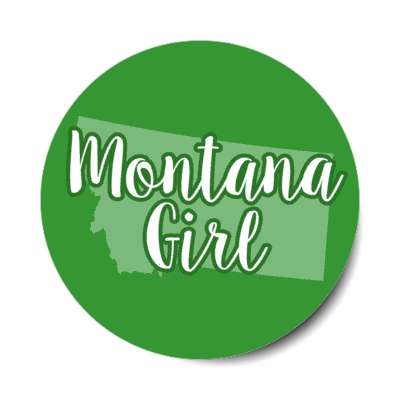 montana girl us state shape stickers, magnet