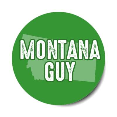 montana guy us state shape stickers, magnet