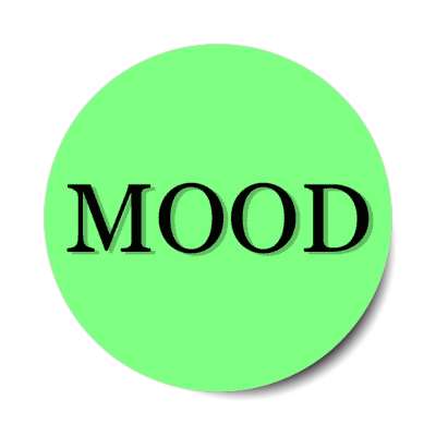 mood green stickers, magnet