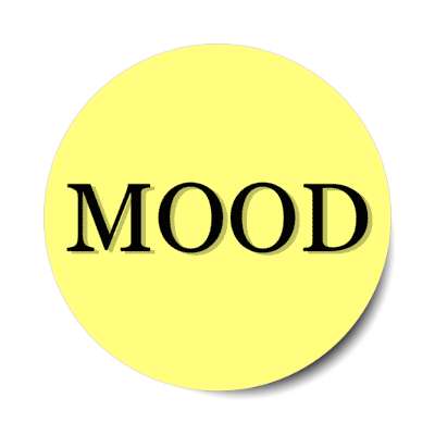 mood yellow stickers, magnet