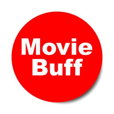 movie buff red stickers, magnet