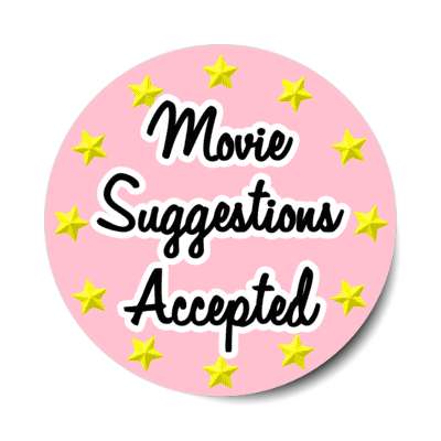movie suggestions accepted stars stickers, magnet