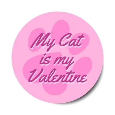 my cat is my valentine stickers, magnet