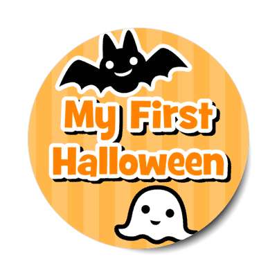 my first halloween cute bat ghost stickers, magnet