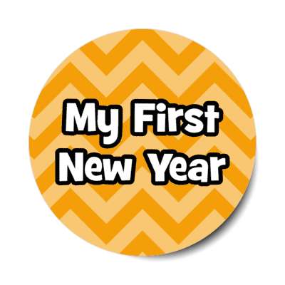 my first new year chevron stickers, magnet
