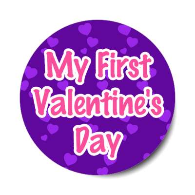 my first valentines day stickers, magnet