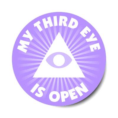 my third eye is open pyramid eye symbol stickers, magnet