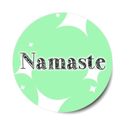 namaste greeting stickers, magnet