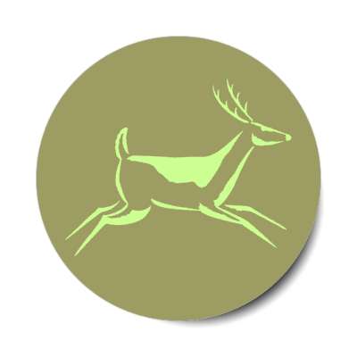 native american spiritual deer running stickers, magnet