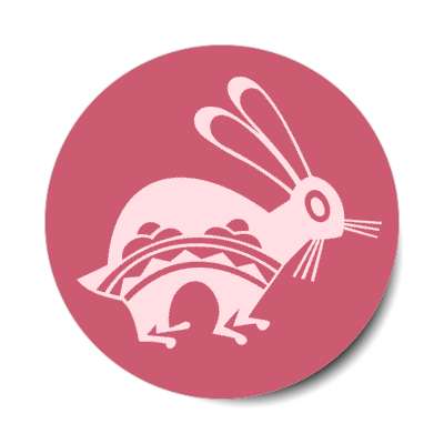 native american spiritual rabbit bunny stickers, magnet