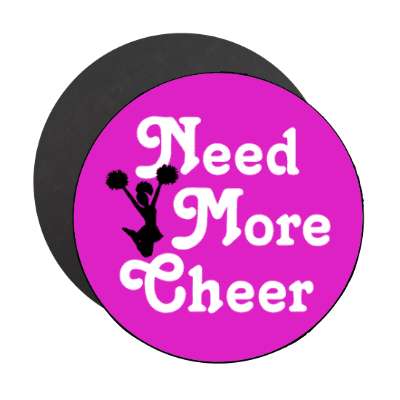 need more cheer cheerleader silhouette stickers, magnet