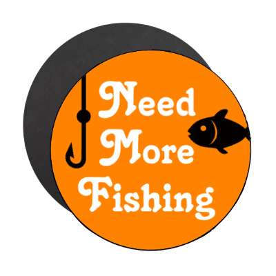 need more fishing hook fish silhouette stickers, magnet