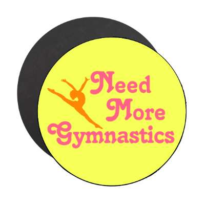 need more gymnastics silhouette stickers, magnet
