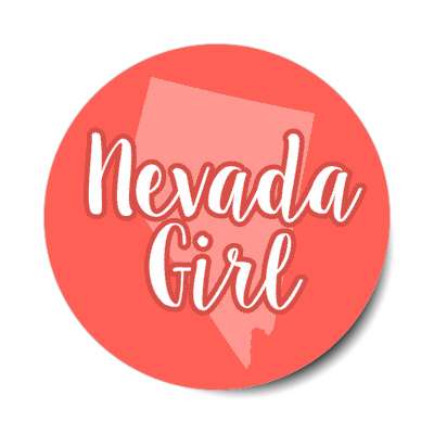 nevada girl us state shape stickers, magnet