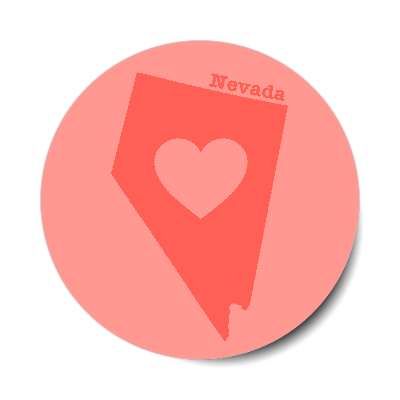 nevada state heart silhouette stickers, magnet