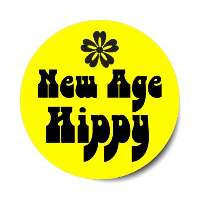 new age hippy flower stickers, magnet