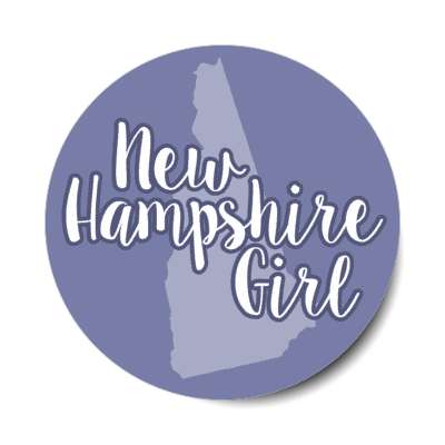 new hampshire girl us state shape stickers, magnet