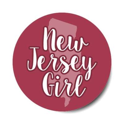 new jersey girl us state shape stickers, magnet