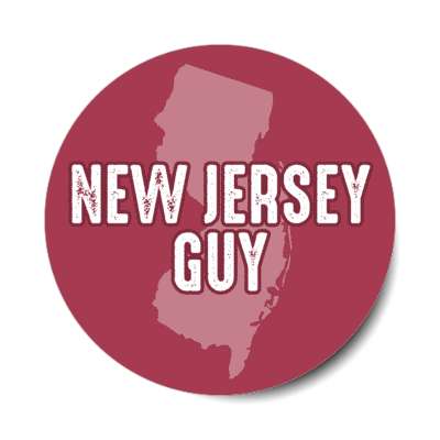 new jersey guy us state shape stickers, magnet