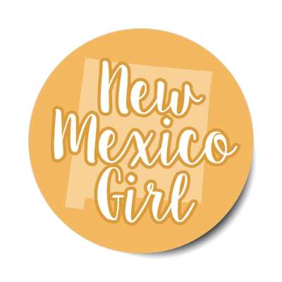 new mexico girl us state shape stickers, magnet