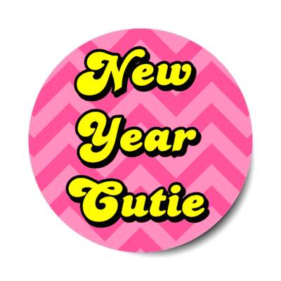 new year cutie chevron stickers, magnet