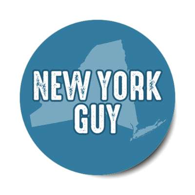 new york guy us state shape stickers, magnet